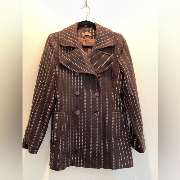 VINTAGE Stich Print Wool Coat from BYE - Picture 1 of 6